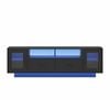 Ufurniture LED TV Cabinet 140cm Entertainment Unit Stand Media Console Table Black