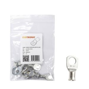 10 Pack of Exotronic 10mm² Copper Lug M8 | Bellmouth