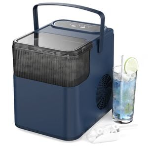 ADVWIN 1.4L Ice Maker Portable Ice Maker Machine with Self-cleaning - Navy Blue