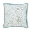 MM Linen Whisper Cotton/Linen Botanical Floral Cushion W/ Fringed Trims 50x50cm