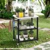 Costway 3-Tier Kicthen Buffet Sideboards w/Mesh Shelves
