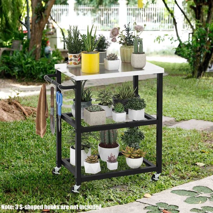 Costway 3-Tier Kicthen Buffet Sideboards w/Mesh Shelves