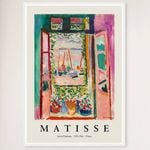 Galrie Henri Matisse Open Window Art Print - Elegant Home Decor, White Frame, 70 x 100cm (28 x 40inch)