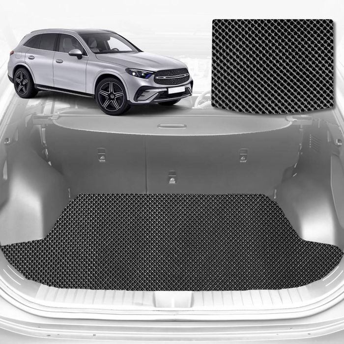 6D Diamond Car Boot Mat for All-new Mercedes-Benz GLC (X254)2023-Current-Cargo Mat-Black-Outback GT