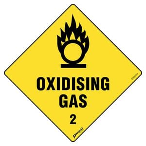 Pinnacle 270 x 270mm Poly Oxidising Gas 2 Sign 