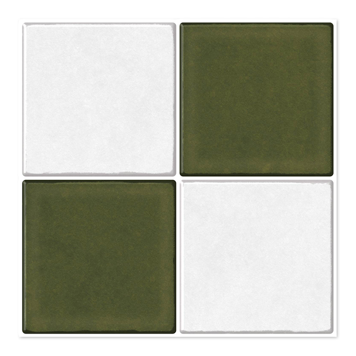 HanWood 300 x 300mm Olive Check Peel & Stick Adhesive Tiles 0.45m2