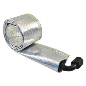 Cal Custom Heat Solutions Thermal Shield Sleeve W/Sewn Seam, 12mm ID, 1m Aluminium - CAL-H1312AL