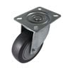 Easyroll 100mm 100kg Grey Rubber Heavy Duty Swivel Castor