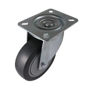 Easyroll 100mm 100kg Grey Rubber Heavy Duty Swivel Castor