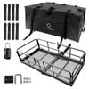 Elora 500lbs Folding Hitch-mount Cargo Carrier Rack Heavy Duty Luggage Basket