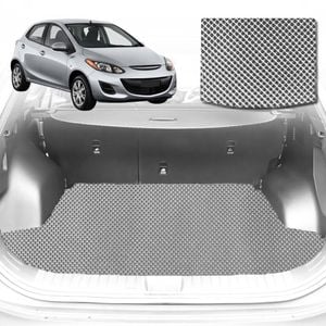 6D Diamond Car Boot Mat for Mazda 3 (BM BN)2014-2018-Cargo Mat-Grey-Outback GT