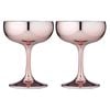 Tempa Aurora 2 Piece Coupe Glass Set 220ml  9.5X9.5X12.5cm  - Rose