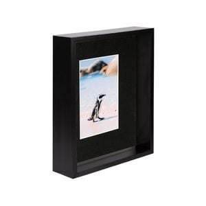 Nicola Spring 8" X 10" Black 3d Deep Box Photo Frame - 4" X 6" Mount