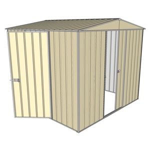 Build-a-Shed 2.3 x 2.3 x 2.3m Front Gable Dual Door Shed - Cream