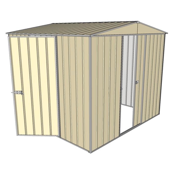Build-a-Shed 2.3 x 2.3 x 2.3m Front Gable Dual Door Shed - Cream