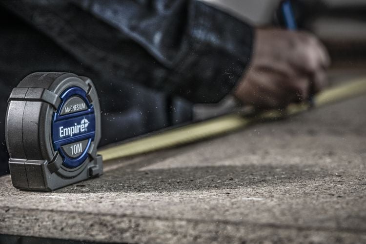 Measuring tape being used