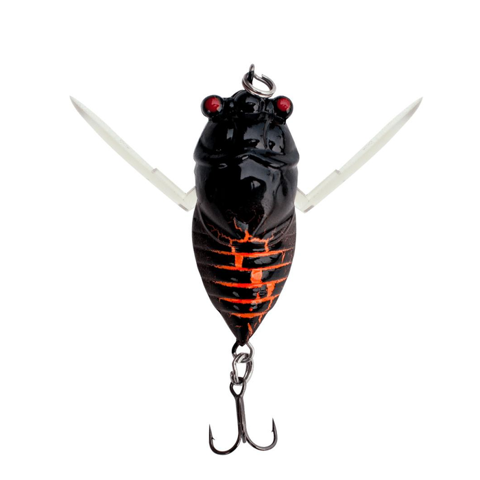 Profishent 40mm Humbug Cicada Fishing Lure Orange Fuzz