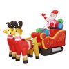 Santaco 2.2m Christmas Sleigh and Reindeer Inflatable Decor