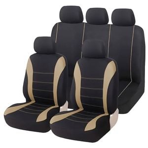 Catzon Car Seat Cover Composite Sponge Universal Fit Cars Suv-beige