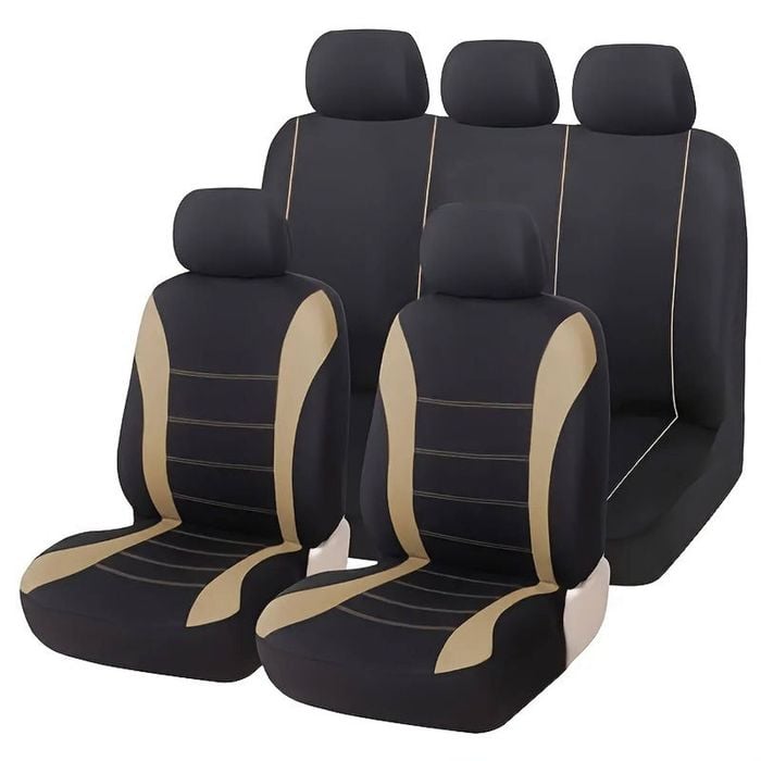 Catzon Car Seat Cover Composite Sponge Universal Fit Cars Suv-beige