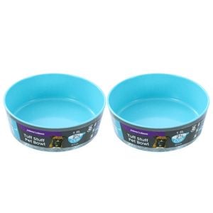 2PK Paws & Claws 20.5cm/1.5L Tuff Stuff Pet Bowl Large - Aqua