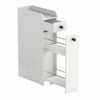 Costway Slim Storage Cabinet Sideboard Slide Out Drawer Wheel White