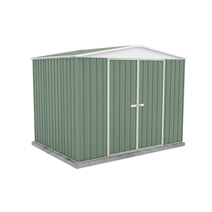Absco Sheds 3.00m x 2.18m x 2.30m Pale Eucalypt Double Door Highlander Garden Shed 