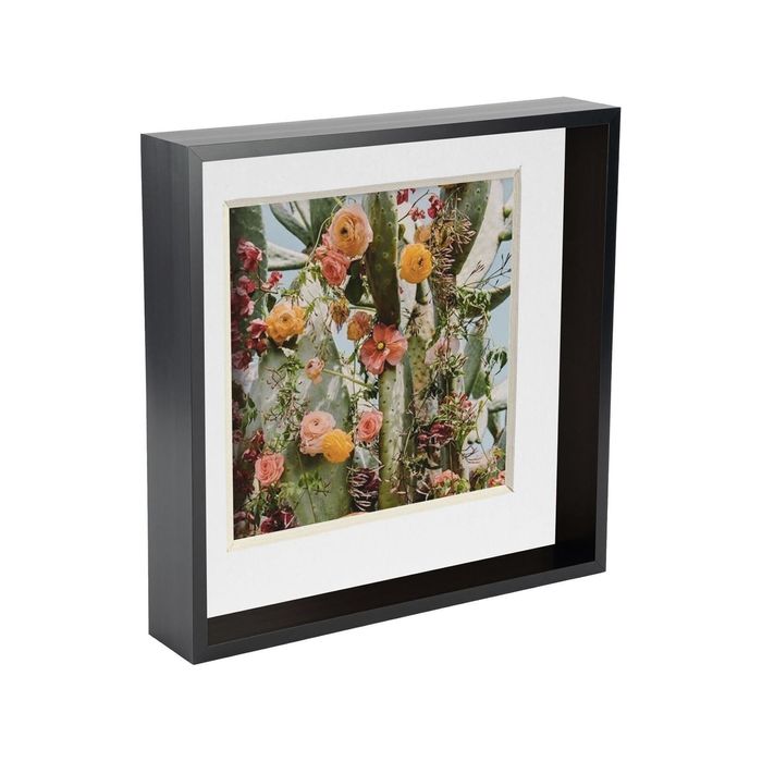 Nicola Spring 10 X 10 3d Shadow Deep Box Photo Frame - Craft Display Picture Frame With 8 X 8 Mount
