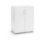 Ivy Pantry Cupboard General Storage Cabinet 2 Door 2 Tier Shelf Multipurpose White