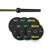 Smai 75kg Hd Bumper Plate Set Inc 15kg Barbell - 15kg Army Green Barbell