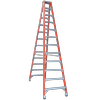 INDALEX 3.7m Industrial Fibreglass 150KG Pro Series Double Sided Step Ladder