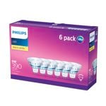 Philips 5W 60° Mr16 Warm White LED Classic Globe - 6 Pack