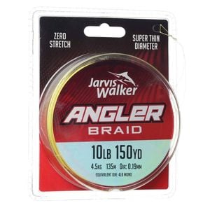 Jarvis Walker Angler Chartreuse 150yd Braid Fishing Line 10lb