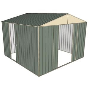 Build-a-Shed 3.0 x 3.0 x 2.3m Triple Sliding Door Shed - Green