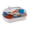 Rosewood Abode Plastic Dwarf Hamster & Mice Small Pet Breeding Cage Blue/Orange