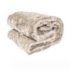 Canine Faux Fur Throw Rug 127 x 152 cm Cream Golden Retriever