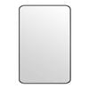 Elegant Collections Medium Black Metal Rectangle Mirror