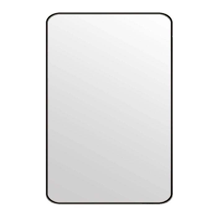 Elegant Collections Medium Black Metal Rectangle Mirror