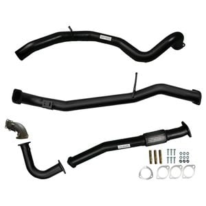 Ignite Exhausts Turbo Back For Nissan Gu Patrol 4.2l Turbo Diesel Wagon 3" Inch / Pipe Only Black Aluminised Steel