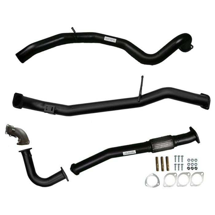 Ignite Exhausts Turbo Back For Nissan Gu Patrol 4.2l Turbo Diesel Wagon 3" Inch / Pipe Only Black Aluminised Steel
