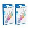 2x 4pc Laser Airtag Silicone Vibrant Tones Soft Touch With Keyring Multicolour
