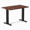Desky Fixed Height Mini Hardwood Office Desk Matte Black Frame 100cm