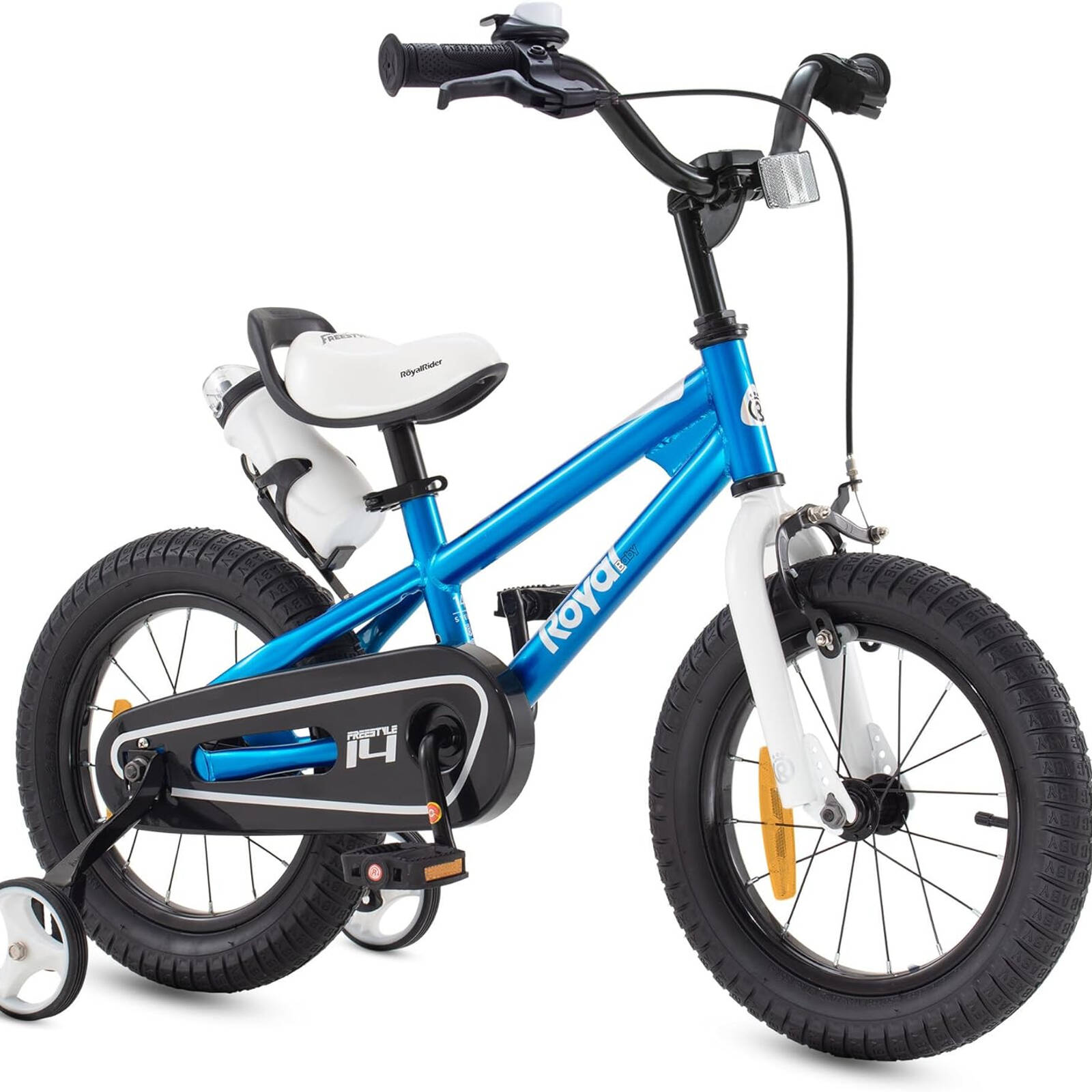 Bmx Baby Kids Bike RoyalBaby 14'' BMX Freestyle Kids Bicycle Blue