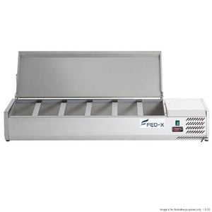 FED-X Salad Bench with Stainless Steel Lid