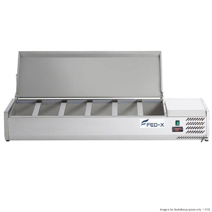FED-X Salad Bench with Stainless Steel Lid