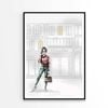 Modern Girl with Luxury Fashion Store   Print 100% Australian Made 90 x 120cm   (Poster)
