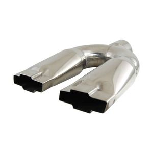 Chevy Bowtie Dual Outlet Stainless Steel Exhaust Extension 3”