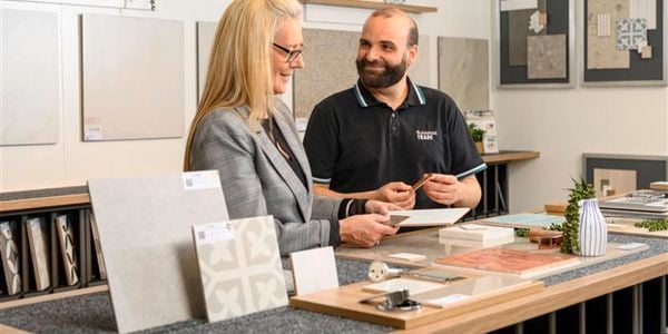 Bunnings account manager assisting customer