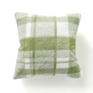 Dreamaker Wynter Reversible Faux Fur Cushion Olive 50x50cm