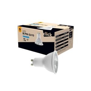 Click GU10 LED 500lm Cool White 4.3W Globe - 6 Pack